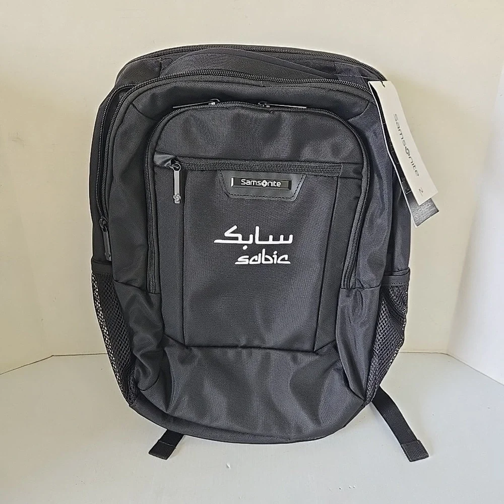 Samsonite Classic 2 Backpack 15.6 Laptop Bag Black Sabic Logo 141277-1041 NWT